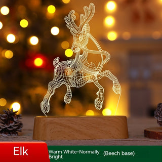 Christmas Decoration 3D Lamp Acrylic LED Night Lights New Year Valentines Day Christmas Kids Gift Christmas Ornaments - Phosgene