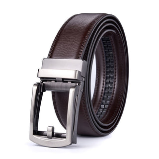 Men's Leather Belt Automatic Buckle Two-layer Cowhide - Phosgene