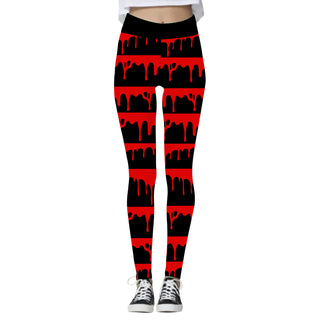 Women's Fashion Halloween High Waist Elastic Yoga Sports Leggings - Phosgene