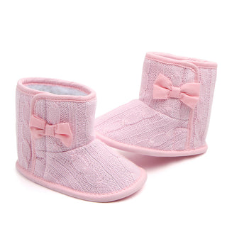 Manufacturers selling Wool Knitted Winter new bow shoes baby toddler shoes shoes boots 1646 - Phosgene