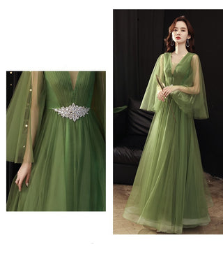 Green Wedding Dress Guzheng Art Examination Solo - Phosgene