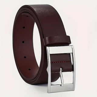 All-matching Pin Buckle Microfiber Eyelet Men And Women Belt - Phosgene