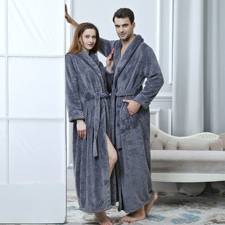 Thick waist velvet bathrobe - Phosgene