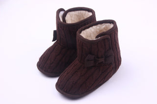 Manufacturers selling Wool Knitted Winter new bow shoes baby toddler shoes shoes boots 1646 - Phosgene