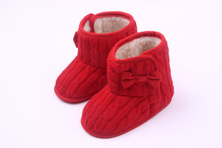 Manufacturers selling Wool Knitted Winter new bow shoes baby toddler shoes shoes boots 1646 - Phosgene