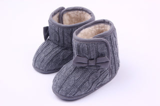 Manufacturers selling Wool Knitted Winter new bow shoes baby toddler shoes shoes boots 1646 - Phosgene