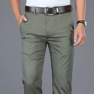 High Waist Stretch Business Casual Men's Trousers - Phosgene