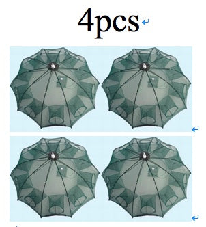 Strengthened 4-20 Holes Automatic Fishing Net Shrimp Cage Nylon Foldable Fish Trap Cast Net Cast Fold Crab Trap Fishing Network - Phosgene