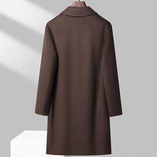 Winter Double-sided Woolen Coat Men's Mid-length Wool Casual Thickening Woolen Coat - Phosgene