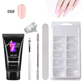 Painless Extension Gel Nail Art Without Paper Holder Quick Model Painless Crystal Gel Set - Phosgene