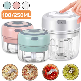 Mini Electric Garlic Chopper USB Charging Ginger Masher Machine Sturdy Durable Chili Vegetable Crusher Kitchen Tool Phosgene