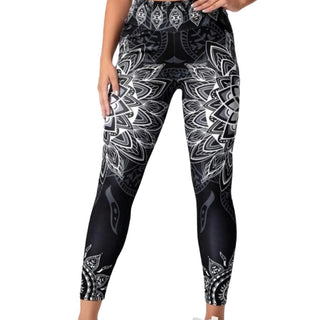 Ink Printing Yoga Trousers Fashion Slim Women's Skinny Pants - Phosgene