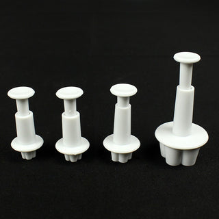 4pcs Plum Flower Plunger Cutter Sugarcraft Fondant Cake Decorating DIY Tool - Phosgene