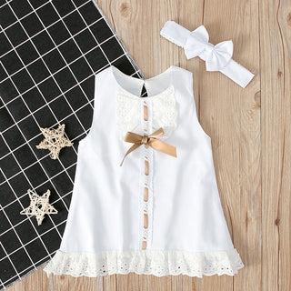 Girls baby sleeveless bow skirt - Phosgene