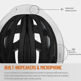 Smart Bluetooth Warning Light Riding Integrated Helmet - Phosgene