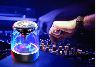 Portable Speakers Bluetooth Column Wireless Bluetooth Speaker Powerful Bass Radio with Variable Color LED Light - Phosgene