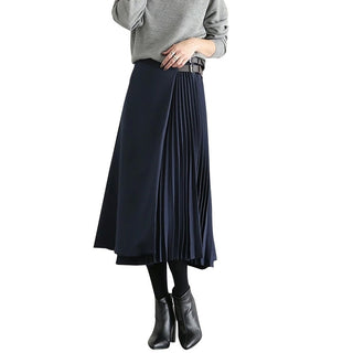 Autumn And Winter Design Sense Niche Pleated Skirt For Women - Phosgene