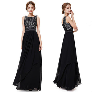 Lace spliced chiffon dress - Phosgene