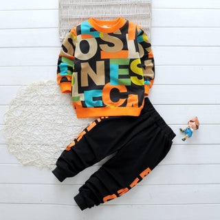 Spring children's clothing boy and girl suit two-piece cartoon sweater - Phosgene