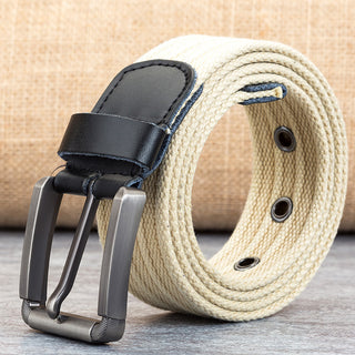 Men's Pin Buckle Polyester Woven Pants Canvas Belt - Phosgene