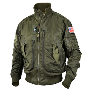 Men's Jacket Spring And Autumn Baseball Uniform Pilot Jacket Casual Jacket - Phosgene