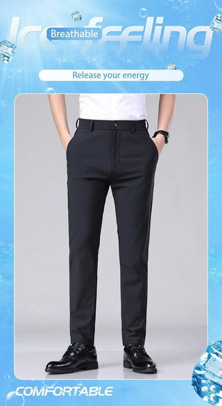 Casual Pants Men's Thin Business Stretch-fit Pants Phosgene