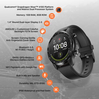 Global Ticwatch Pro 3 GPS Wear OS Google Smart Watch Phosgene