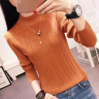 Women's Half Turtleneck Pullover Solid Color - Phosgene