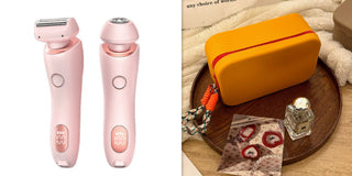 2 In 1 Hair Removal Epilator USB Rechargeable Trimmer Women Body Razor Face Leg Armpit Bikini Hand Pubic Shaver Hair Remover - Phosgene