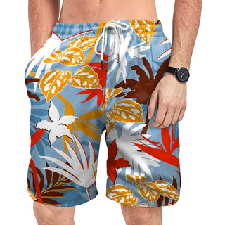 Men's Beach Digital Printed Shorts Shirt Inner Mesh Suit Phosgene