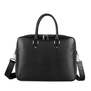 Men's Real-leather Handbag Double Zipper Cattlehide Leather Fashion - Phosgene