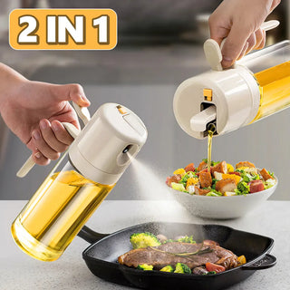 2 In 1 Oil Sprayer Bottle BBQ Cooking Oil Dispenser Olive Oil Pourers Sprayer Kitchen Baking Oil Mister Vinegar Bottle - Phosgene