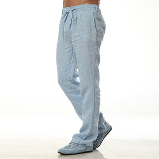 Men's Thin Casual Elastic Waist Linen Pant Phosgene