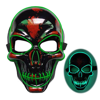 Halloween Skeleton Mask LED Glow Scary Mask - Phosgene