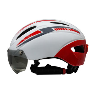 Bicycle Helmet Riding Helmet Sports Helmet Goggles Riding Helmet Restraint Taillight - Phosgene