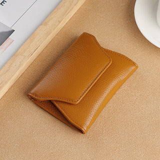 Japanese Coin Purse Cowhide Multi-functional Small Leather Card Holder Phosgene