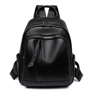 Light Luxury High-grade Backpack Women's Backpack PU Soft Leather Fashion Simple Waterproof Large Capacity Travel Bag Phosgene