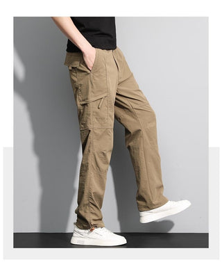 Thin Overalls Men's Casual Loose Ultrathin Khaki Straight - Phosgene