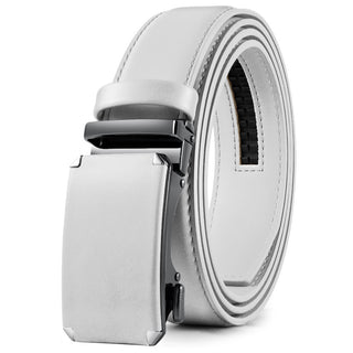 Men's Fashion Veneer Automatic Alloy Buckle Cowhide Belt - Phosgene