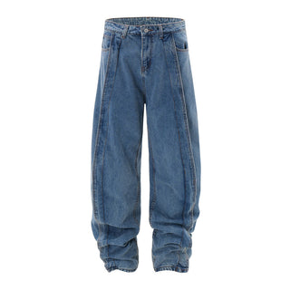 Men's American High Street Retro Washed Jeans Phosgene