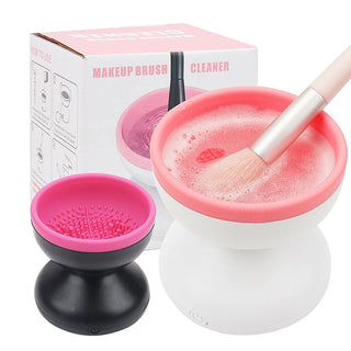 Electric Makeup Brush Cleaner Machine Portable Automatic USB Cosmetic Brush Cleaner Tools For All Size Beauty Makeup Brushes Set - Phosgene