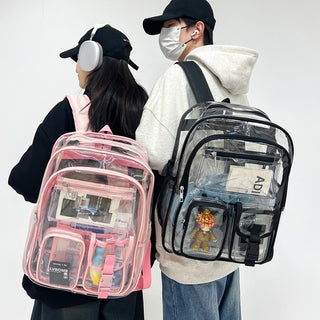 Transparent Backpack PVC Large Capacity Student Schoolbag Phosgene