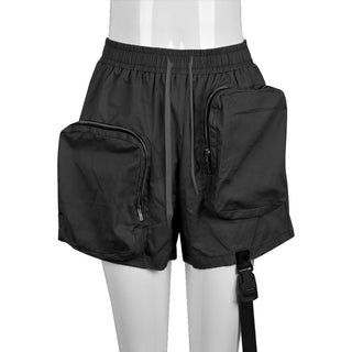 Women's Summer Multi-zipper Elastic Waist Casual Shorts - Phosgene