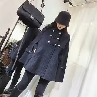 New Style Coat Cloak Women Loose Fashion Double Breasted Coat - Phosgene