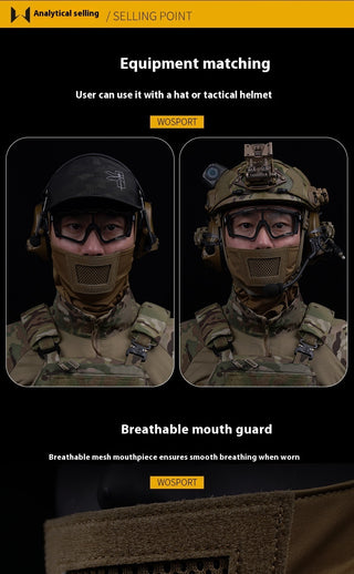 WoSporT Knight Camouflage Headgear - Phosgene