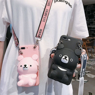 Cute bear coin purse phone case - Phosgene