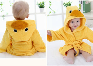 Cartoon Cute Animal Modeling Baby Bath Towels Baby Bathrobes Cotton Children's Bathrobes Baby Hooded - Phosgene