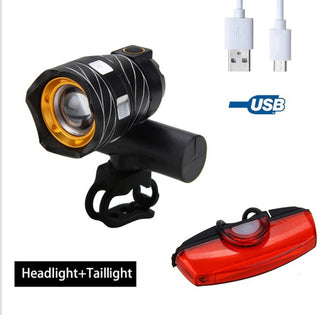 New bicycle USB light Highlight warning light Mountain bike headlights Charging headlight accessories - Phosgene