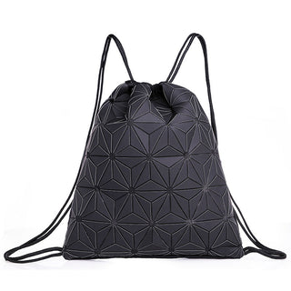 Outdoor All-matching Men And Women Drawstring Bag Geometric Luminous Phosgene