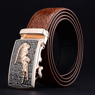 Men's Cowhide Automatic Buckle Waist Belt - Phosgene